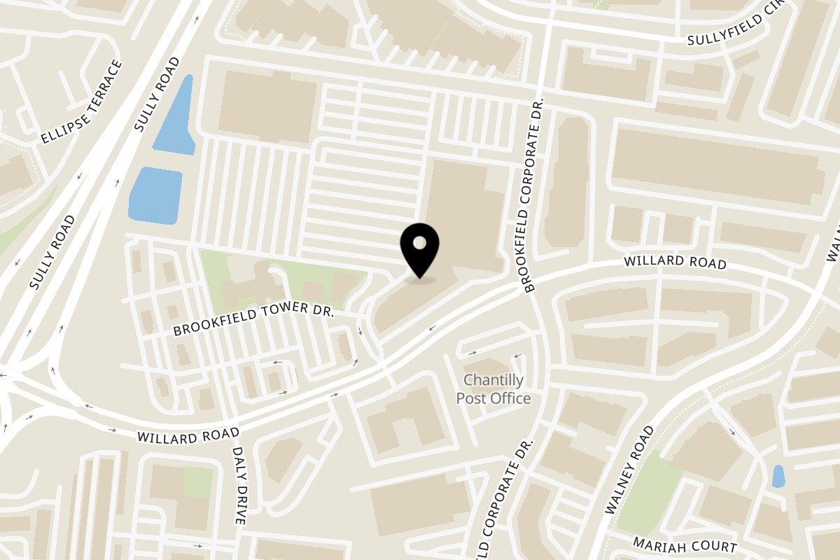 Map showing the location of Calletana's Peruvian Chicken & Cuisine on 4300 Chantilly Shopping Center #2J in Chantilly
